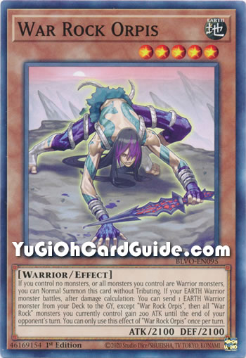 Yu-Gi-Oh Card: War Rock Orpis