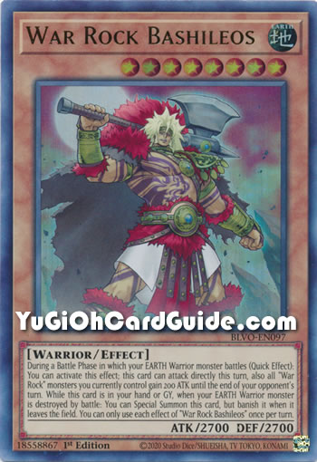 Yu-Gi-Oh Card: War Rock Bashileos