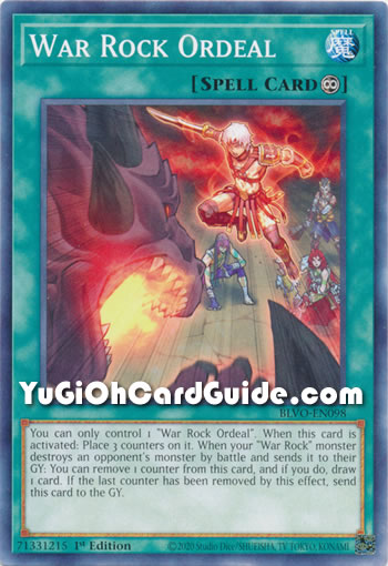 Yu-Gi-Oh Card: War Rock Ordeal