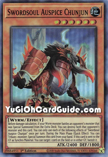 Yu-Gi-Oh! Swordsoul Auspice Chunjun
