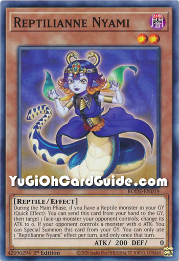 Yu-Gi-Oh Card: Reptilianne Nyami