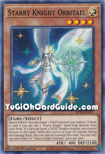 Yu-Gi-Oh Card: Starry Knight Orbitael
