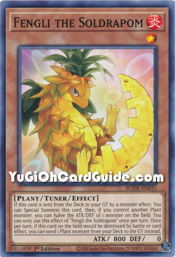 Yu-Gi-Oh Card: Fengli the Soldrapom