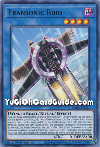 Yu-Gi-Oh Card: Transonic Bird