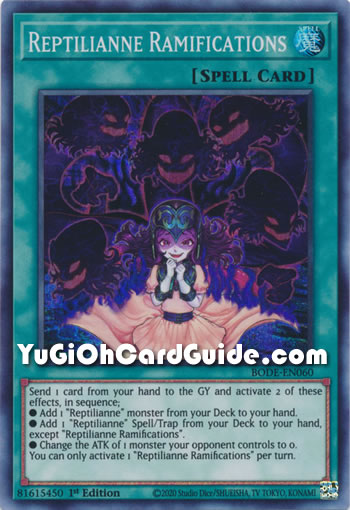 Yu-Gi-Oh Card: Reptilianne Ramifications