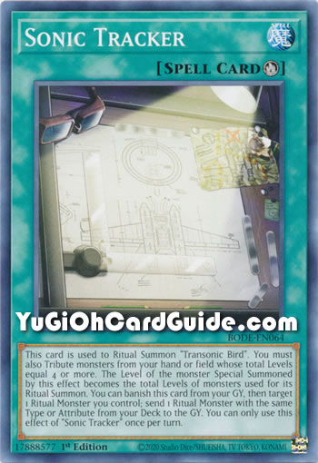 Yu-Gi-Oh Card: Sonic Tracker