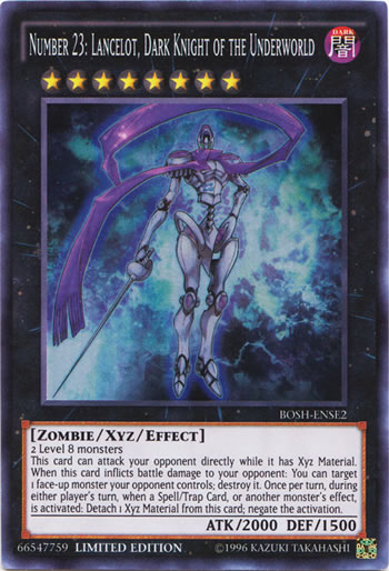 Yu-Gi-Oh Card: Number 23: Lancelot, Dark Knight of the Underworld