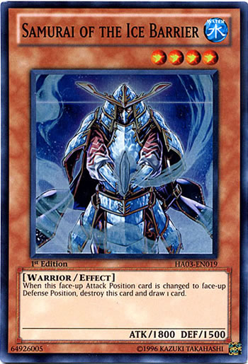 Yu-Gi-Oh Card: Samurai of the Ice Barrier