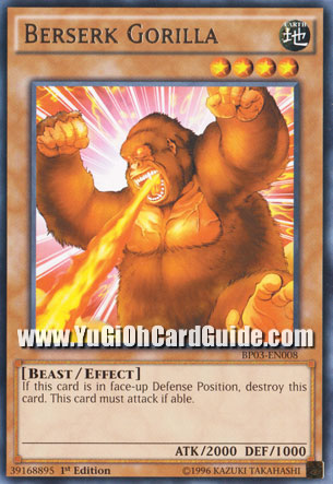 Yu-Gi-Oh Card: Berserk Gorilla