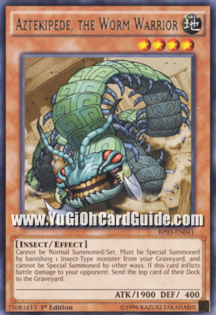 Yu-Gi-Oh Card: Aztekipede, the Worm Warrior