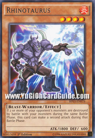 Yu-Gi-Oh Card: Rhinotaurus