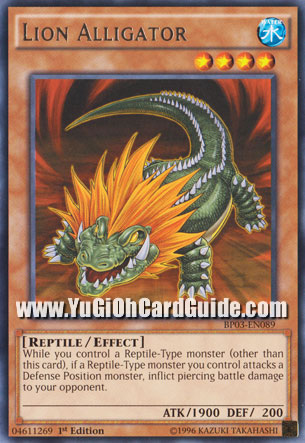 Yu-Gi-Oh Card: Lion Alligator