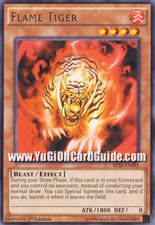 Yu-Gi-Oh Card: Flame Tiger