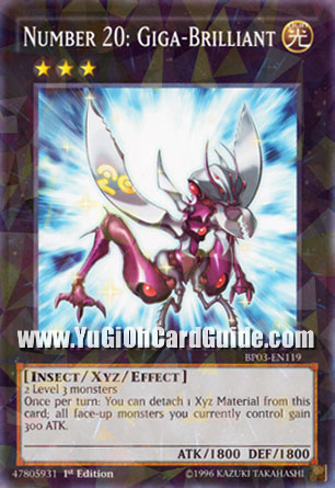 Yu-Gi-Oh Card: Number 20: Giga-Brilliant