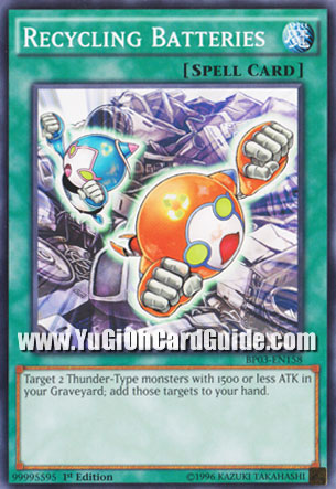 Yu-Gi-Oh Card: Recycling Batteries