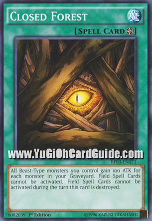 Yu-Gi-Oh Card: Closed Forest