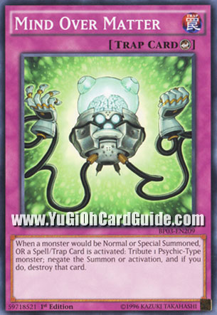 Yu-Gi-Oh Card: Mind Over Matter
