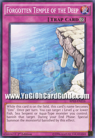Yu-Gi-Oh Card: Forgotten Temple of the Deep