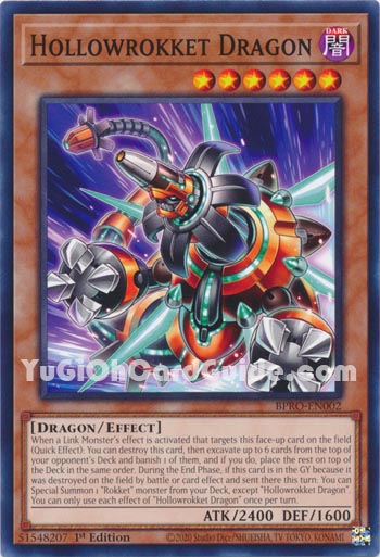 Yu-Gi-Oh Card: Hollowrokket Dragon