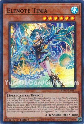 Yu-Gi-Oh Card: Elfnote Tinia