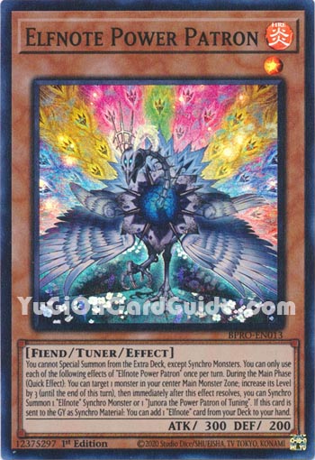 Yu-Gi-Oh Card: Elfnote Power Patron