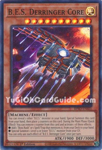 Yu-Gi-Oh Card: B.E.S. Derringer Core