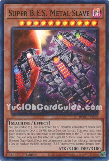 Yu-Gi-Oh Card: Super B.E.S. Metal Slave