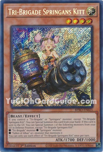 Yu-Gi-Oh Card: Tri-Brigade Springans Kitt