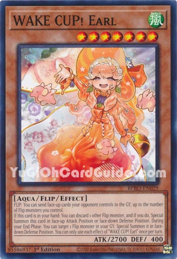 Yu-Gi-Oh Card: WAKE CUP! Earl