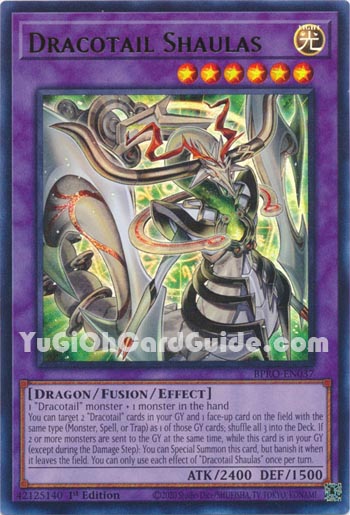 Yu-Gi-Oh Card: Dracotail Shaulas