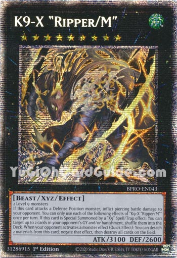 Yu-Gi-Oh Card: K9-X 