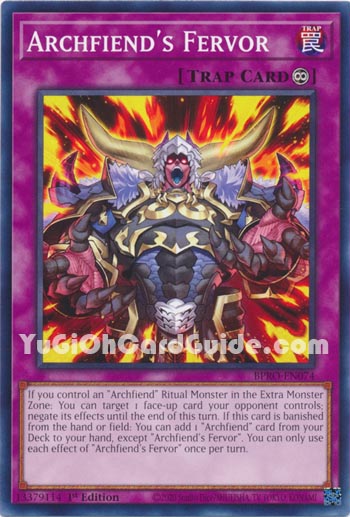 Yu-Gi-Oh Card: Archfiend's Fervor