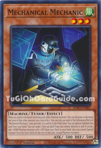 Yu-Gi-Oh Card: Mechanical Mechanic