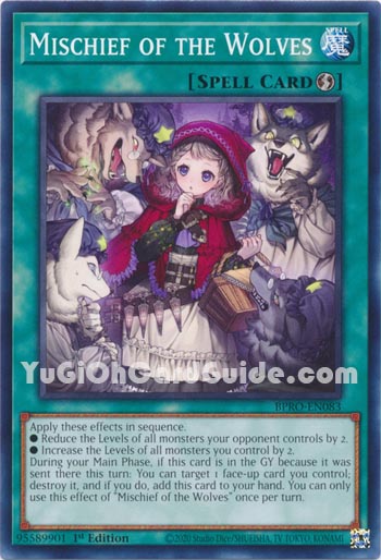 Yu-Gi-Oh Card: Mischief of the Wolves