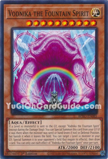Yu-Gi-Oh Card: Vodnika the Fountain Spirit