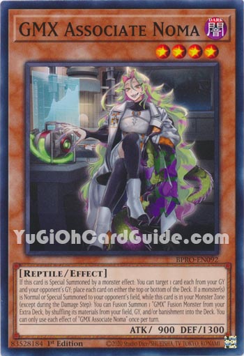 Yu-Gi-Oh Card: GMX Associate Noma
