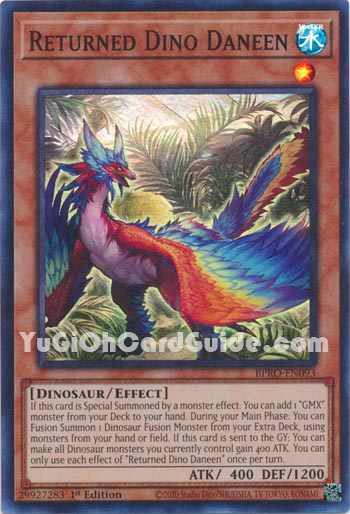 Yu-Gi-Oh Card: Returned Dino Daneen