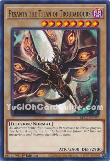 Yu-Gi-Oh Card: Pesanta the Titan of Troubadours