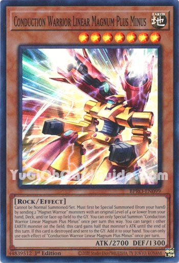 Yu-Gi-Oh Card: Conduction Warrior Linear Magnum Plus Minus