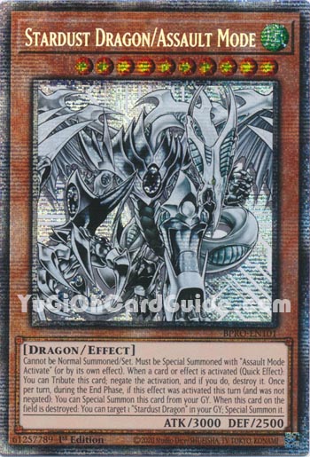 Yu-Gi-Oh Card: Stardust Dragon/Assault Mode