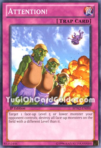 Yu-Gi-Oh Card: Attention!