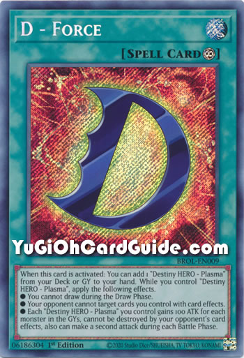 Yu-Gi-Oh Card: D - Force