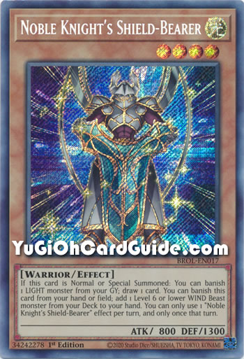 Yu-Gi-Oh Card: Noble Knight's Shield-Bearer