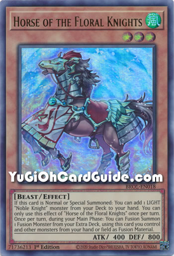 Yu-Gi-Oh Card: Horse of the Floral Knights