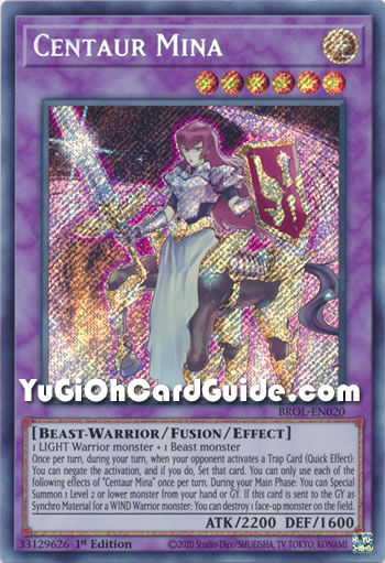 Yu-Gi-Oh Card: Centaur Mina