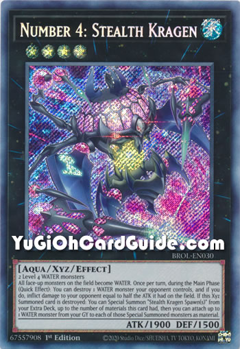 Yu-Gi-Oh Card: Number 4: Stealth Kragen