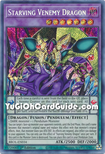 Yu-Gi-Oh Card: Starving Venemy Dragon