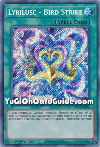 Yu-Gi-Oh Card: Lyrilusc - Bird Strike