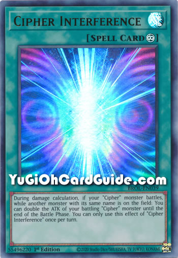 Yu-Gi-Oh Card: Cipher Interference