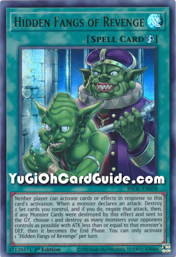 Yu-Gi-Oh Card: Hidden Fangs of Revenge